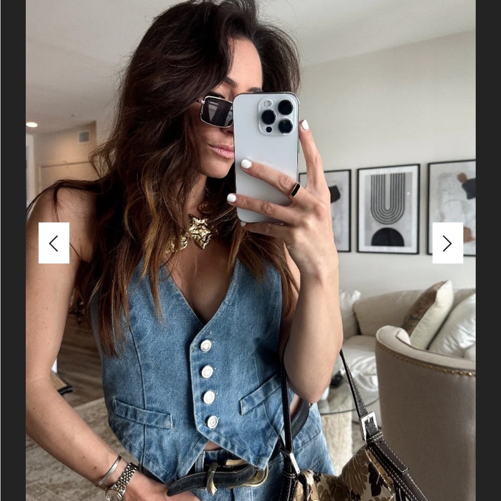 12th tribe Diane Blue Denim Vest